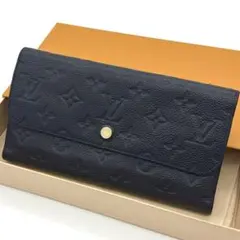 極美品 ルイヴィトン ポルトフォイユ アンプラント 長財布 ネイビー
