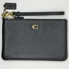 COACH コーチ リストレット ポーチ ブラック