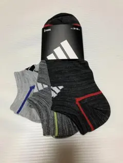 【新品】adidas メンズ ショートソックス 3足セット 26-28cmのサムネイル
