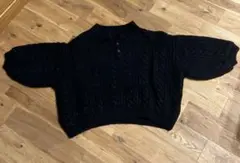 手編みセーター厚手　黒