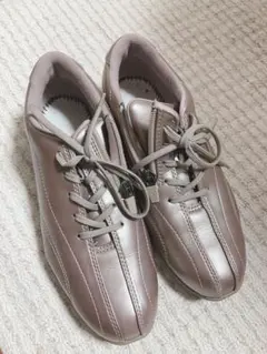 ブラウン 合成皮革 ジッパースニーカー