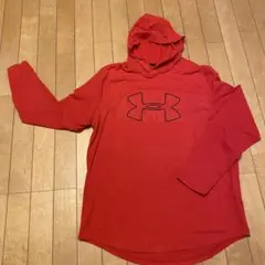 Under Armour レッド フード付きパーカー Tシャツ　LG
