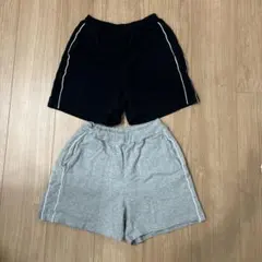 GU 半ズボン ブラック　グレー 2点セット