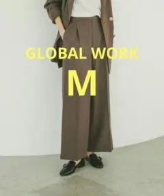 GLOBAL WORK：お手入れラクラクセットアップ/ワイドパンツ/498376