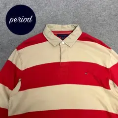 P3065 TOMMYHILFIGER ボーダー　ラガーシャツ