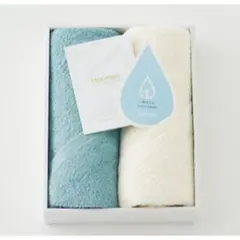 Hotman ホットマン １秒タオル フェイスタオル　アイボリー・ブルーグリーン
