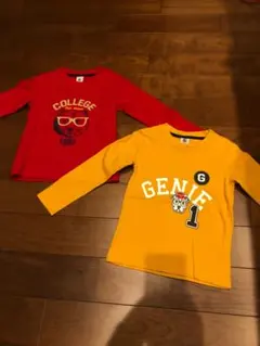 プチバトー　２枚セット　COLLEGE Tシャツ 110cm