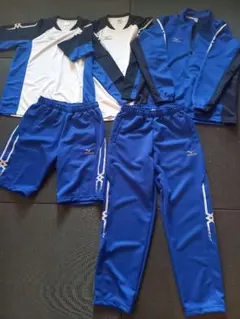 未使用 mizunoミズノ ジャージ　上下セット 体操服 L LL 青/白のサムネイル