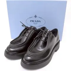 PRADA 23AW ダイアパソン オペークブラッシュドレザー レースアップ