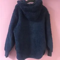 GAP 軽くて暖かいボアパーカー ネイビー S プルオーバー　ラウンドヘム
