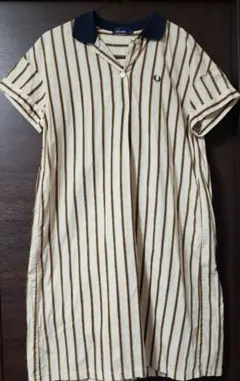 FRED PERRY ストライプ ポロシャツワンピース サイズ10