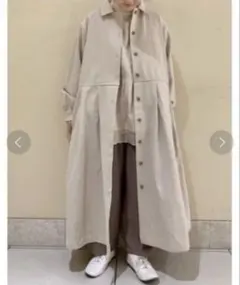 クリーニング済み️️꙳⟡ Samansa Mos2 ライナー付綿麻ツイルタックコート