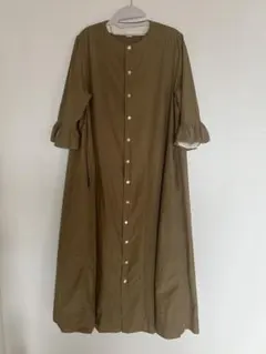 ４５Ｒ⭐︎フレア袖 ロングシャツワンピース カーキ 2026年最新】45R レディース ロングワンピースの人気アイテム - メルカリ