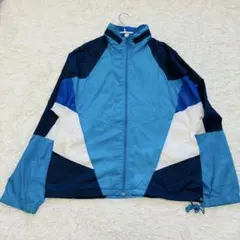 90s NIKE ナイロンジャケット 銀タグ 切替デザイン M（B233）