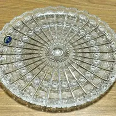 未使用品 約30cm 大皿 BOHEMIA ボヘミアクリスタルのサムネイル