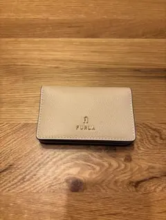 FURLA ベージュ レザー 名刺入れ