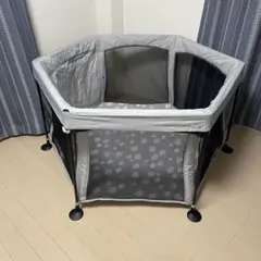 ポータブルベビーサークル 日本育児 洗ってたためる クラウド グレー