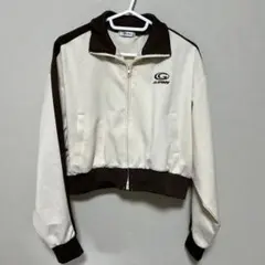 INGNI クロップドジャンパー アイボリー/ブラウン　レディース　パーカー