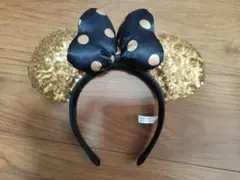 ディズニーランド・シー カチューシャ 黒と金