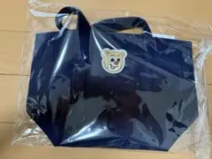 【未使用】フェイラー　 オールドテディ　ワッペントートバッグ　ネイビー小