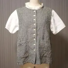 PAR ICI ギンガムチェック ノースリーブ ベストのサムネイル