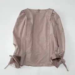 ブルーレーベルクレストブリッジ ブラウス リボン袖 パフスリーブ 上品のサムネイル