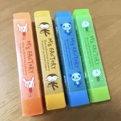 【新品】アニマル消しゴムセット　うさぎ　パンダ　くま　さる　4個セット　廃盤品