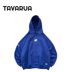 【美品】TAVARUA 90s ロゴ刺繍 パーカー コットンポリ フーディーのサムネイル