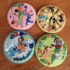ディズニー刺繍デザイン バッジ 4個セット