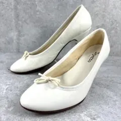 レペット Repetto レザー ヒール パンプス 23.5 ホワイトのサムネイル