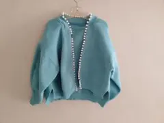 Ｍ～Ｌ　ESICA　カーディガン　パール　ニット