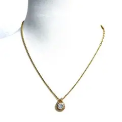 美品 Dior ディオール ドロップストーンネックレス ゴールド クリスタル