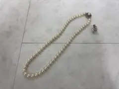 本真珠 パールネックレス 6〜7mm SILVER留具 イヤリング付