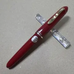 新品 廃盤 PLATINUM プラチナ ボールペン キャップ式 赤軸 昭和レトロのサムネイル