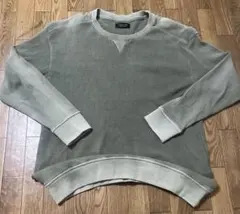 ZARA MAN ワッフル ロングカットソー 長袖Tシャツ フェード