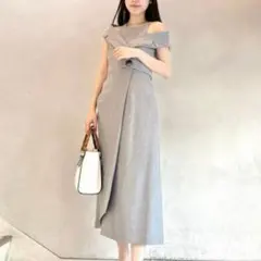 SNIDEL ノースリーブ ワンピース グレー