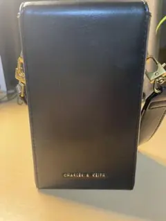 CHARLES & KEITH ブラックショルダーバッグ