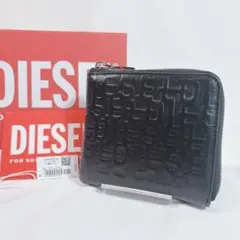 新品✨ DIESEL ディーゼル コンパクトウォレット ロゴ型押し レザーのサムネイル