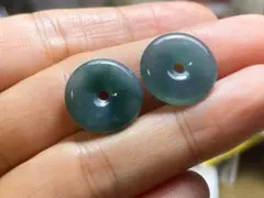 RS9-20 糯氷種 氷深灰藍 玉壁 平安守り ドグアテマラ産 本翡翠 ルース