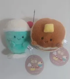 ぽってり喫茶 クリームソーダ、ホットケーキ ぬいぐるみ ブルーブルーエ　2点のサムネイル