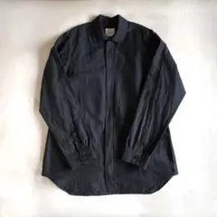 TOUJOURS コットンシルクシャツ ネイビーのサムネイル
