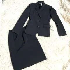 美シルエット ストライプセットアップ スーツ ジャケット&スカート上下セット