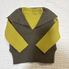 petit main 美品　ハイネックニット　90