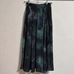 HARE プリーツ入りロングスカート ダークグリーン