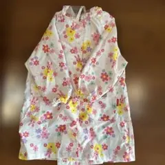 MIKI HOUSE 花柄 ベビーレインコート SS