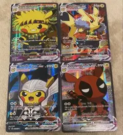 海外版　ポケモンカード　ポンチョを着た　ピカチュウ　4枚セット