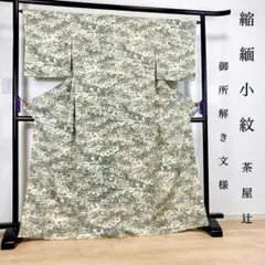 小紋 証紙 しつけ糸 加賀調在仙着天 縮緬 加賀 友禅 菊 楓 NK-1188