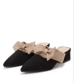 Lace Ladies リボンミュールサンダル　24.5cm