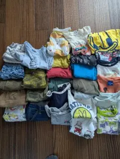 ベビー服まとめ売り 半袖 ロンT ハーフパンツ 保育園着 80 90