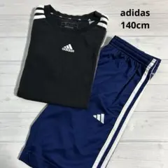 adidas ジャージ　ハーフパンツ　Tシャツ　黒ネイビー　上下